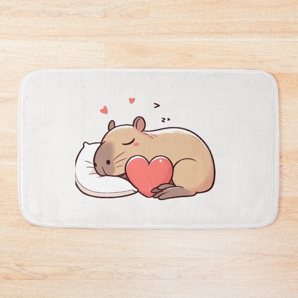 Item preview, Cute Capybara Sleeping With heart Valentines Day designed and sold by LemuellTrends.