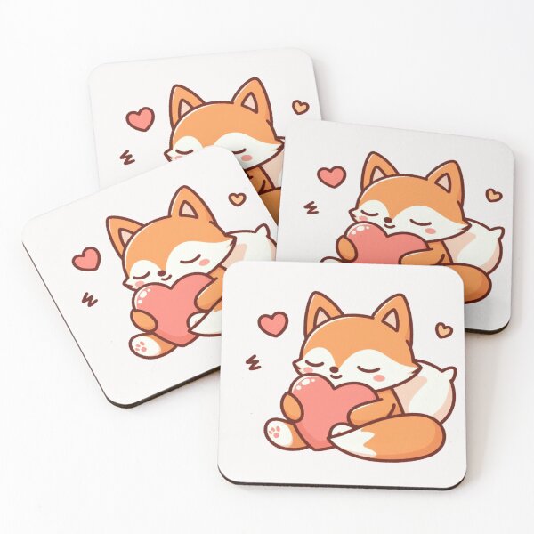 Item preview, Cute Fox Sleeping With heart Valentines Day designed and sold by LemuellTrends.