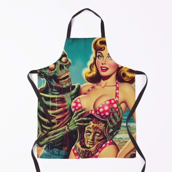 Item preview, Retro Zombie Pin Up designed and sold by PulpVintage.