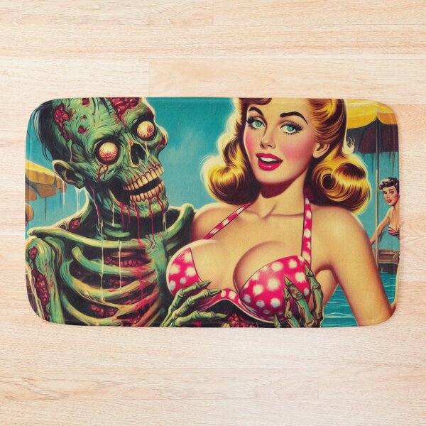 Item preview, Retro Zombie Pin Up designed and sold by PulpVintage.