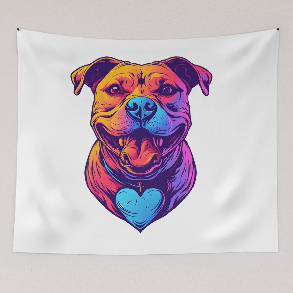Item preview, Colorful happy amstaff designed and sold by TheRealmWithin.