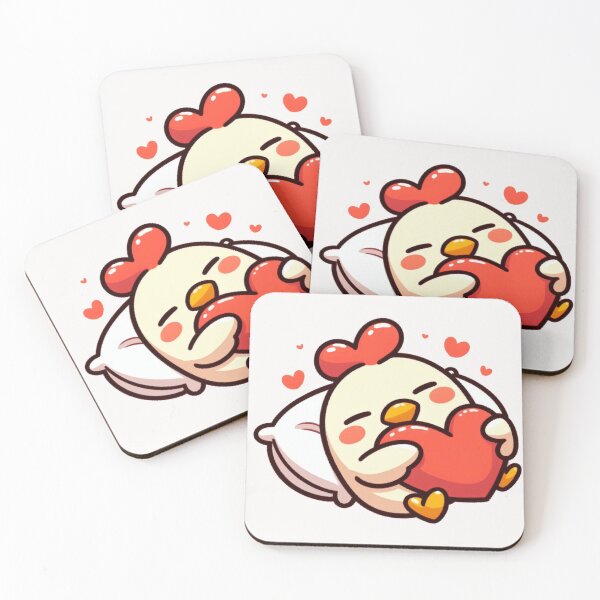 Item preview, Cute Chicken Sleeping With heart Valentines Day designed and sold by LemuellTrends.