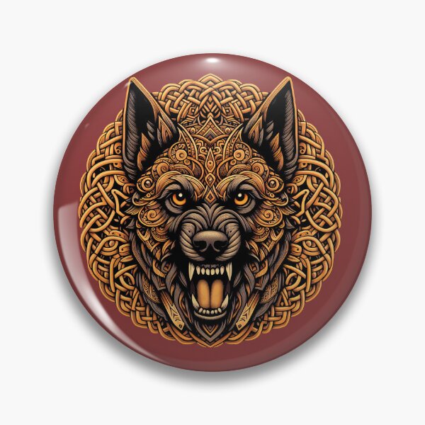Item preview, Golden Norse Knotwork Wolf designed and sold by TheWorkingDog.