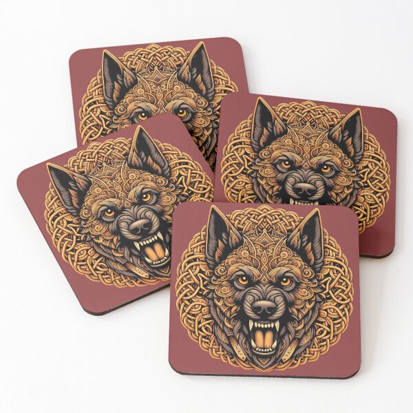 Item preview, Golden Norse Knotwork Wolf designed and sold by TheWorkingDog.