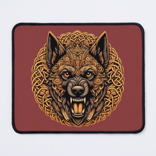 Item preview, Golden Norse Knotwork Wolf designed and sold by TheWorkingDog.