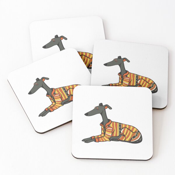 Item preview, Greyhound in pajamas designed and sold by TheRealmWithin.