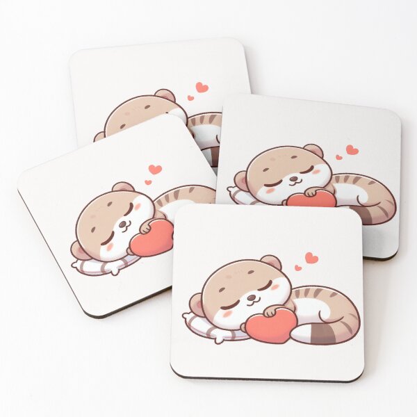 Item preview, Cute Weasel Sleeping With heart Valentines Day designed and sold by LemuellTrends.