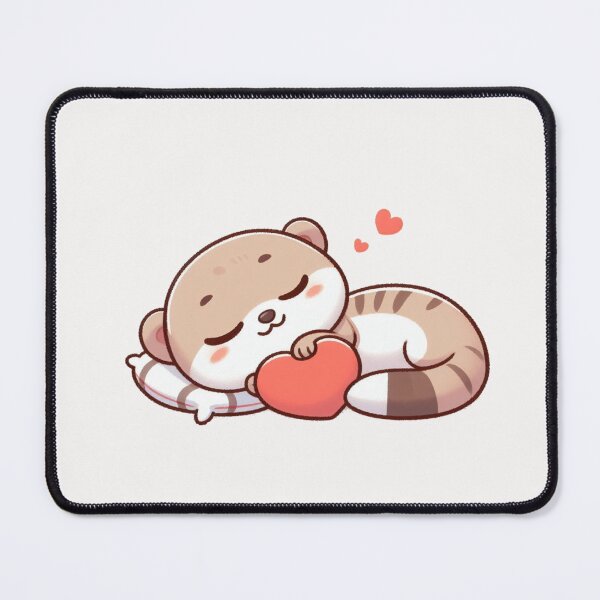Item preview, Cute Weasel Sleeping With heart Valentines Day designed and sold by LemuellTrends.