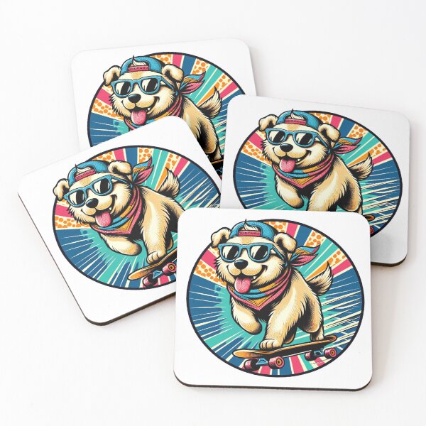 Item preview, Dog Skating Retro | Skating | Cute designed and sold by ShopCoolStop.