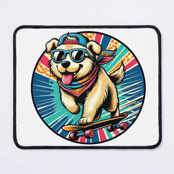 Item preview, Dog Skating Retro | Skating | Cute designed and sold by ShopCoolStop.
