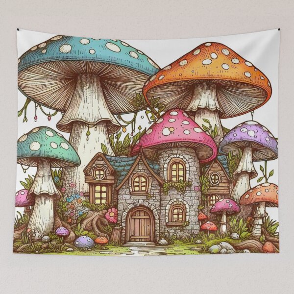 Item preview, A fairytale mushroom house. designed and sold by growing-mom.