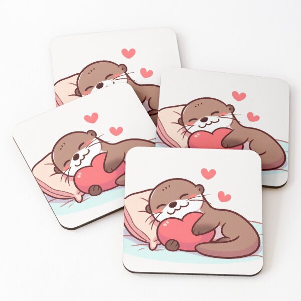 Item preview, Cute Otter Sleeping With heart Valentines Day designed and sold by LemuellTrends.