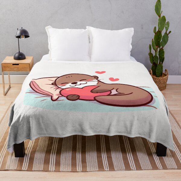Item preview, Cute Otter Sleeping With heart Valentines Day designed and sold by LemuellTrends.