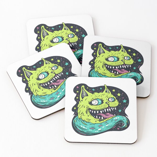 Item preview, Green cat monster designed and sold by TheRealmWithin.