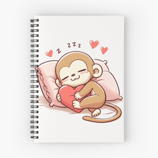 Item preview, Cute Monkey Sleeping With heart Valentines Day designed and sold by LemuellTrends.