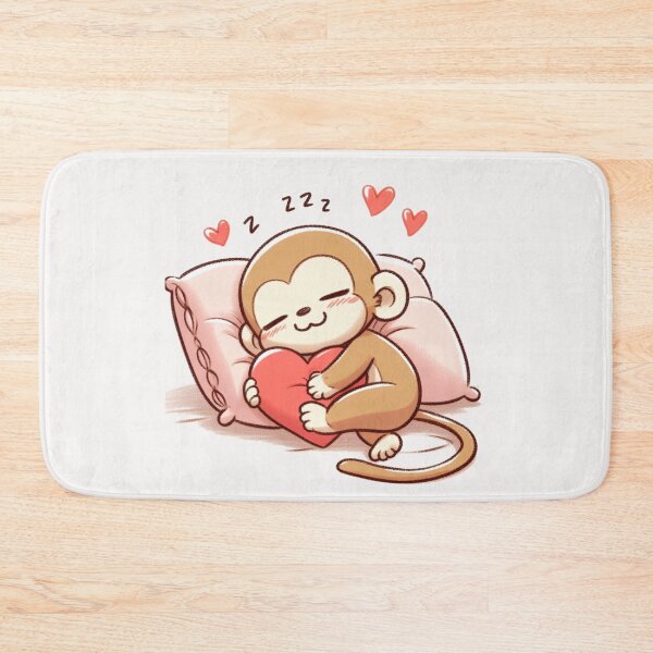 Item preview, Cute Monkey Sleeping With heart Valentines Day designed and sold by LemuellTrends.