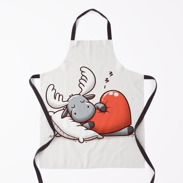 Item preview, Cute Moose Sleeping With heart Valentines Day designed and sold by LemuellTrends.