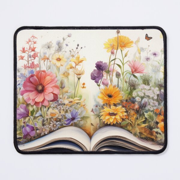 Item preview, Watercolour Wildflower Growing From A Book designed and sold by HeyImFlooky.