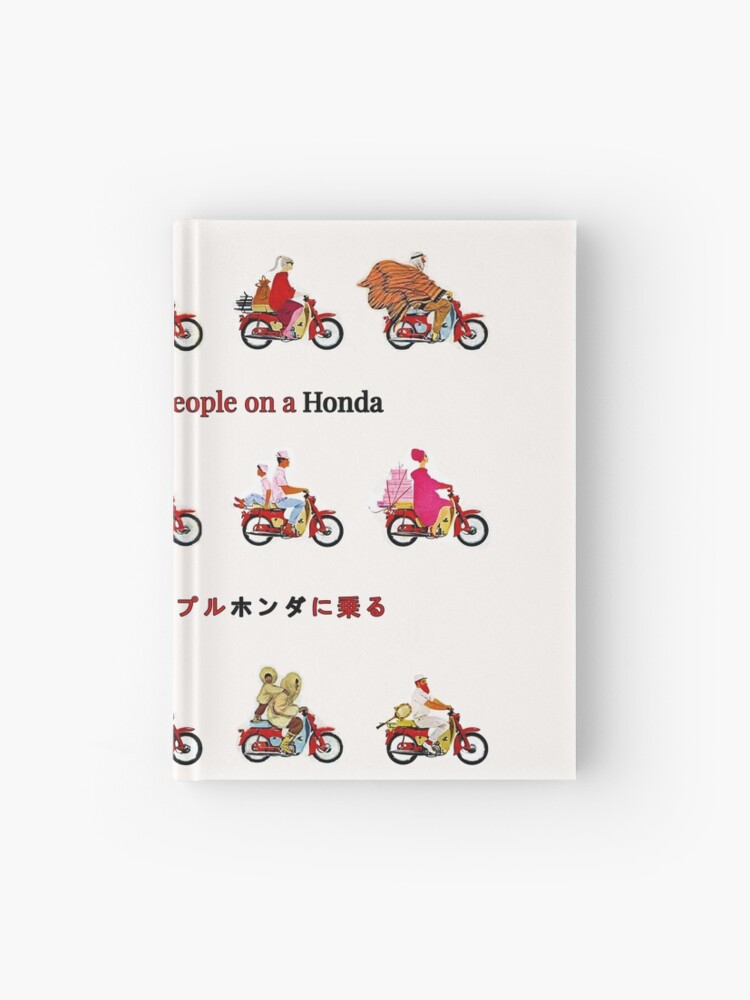 Honda Super Cub You Meet The Nicest People On A Honda Hardcover Journal By Thesmartchicken Redbubble - communism will prevail roblox meme hardcover journal by thesmartchicken redbubble