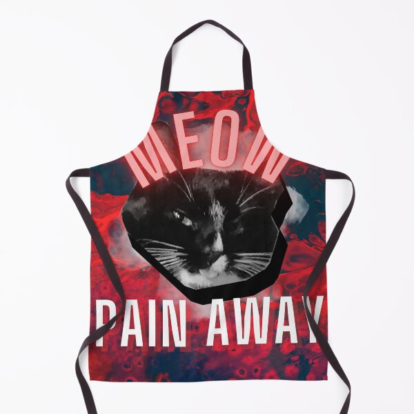 Item preview, MEOW PAIN AWAY RED VERSION CUTE CAT MEME ADORABLE designed and sold by Mihuk.