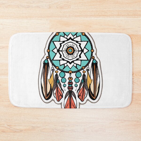 Item preview, Native American Dreamcatcher with Feathers and Beads designed and sold by NiftyWrx.