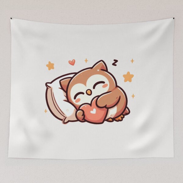 Item preview, Cute Owl Sleeping With heart Valentines Day designed and sold by LemuellTrends.