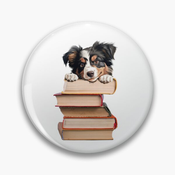 Item preview, Miniature American Shepherd And Books designed and sold by TheAnimalZ00.
