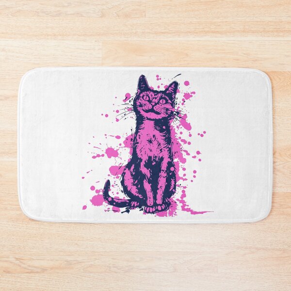 Item preview, Pink splash cat designed and sold by TheRealmWithin.