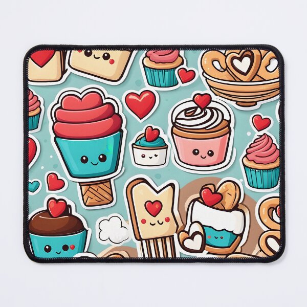 Item preview, Cute Kawaii Cupcake Bakery Pattern designed and sold by TheArtOfPat.