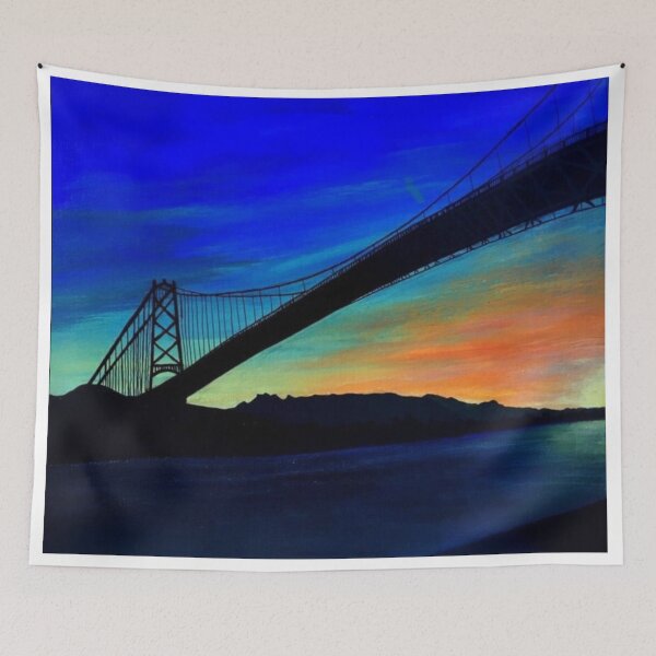 Item preview, Lion's Gate Bridge Painting designed and sold by ArtAndBliss.