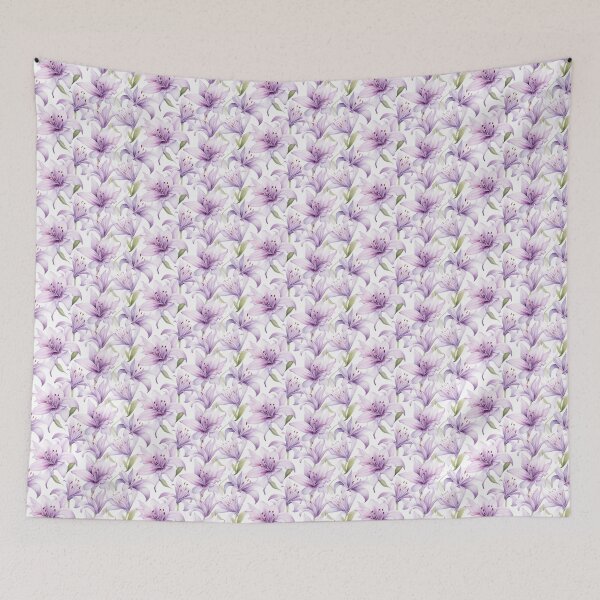Item preview, Watercolour Purple Lillies designed and sold by HeyImFlooky.