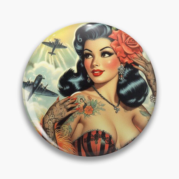 Item preview, Vintage Beauty Tattoo Girl designed and sold by PulpVintage.