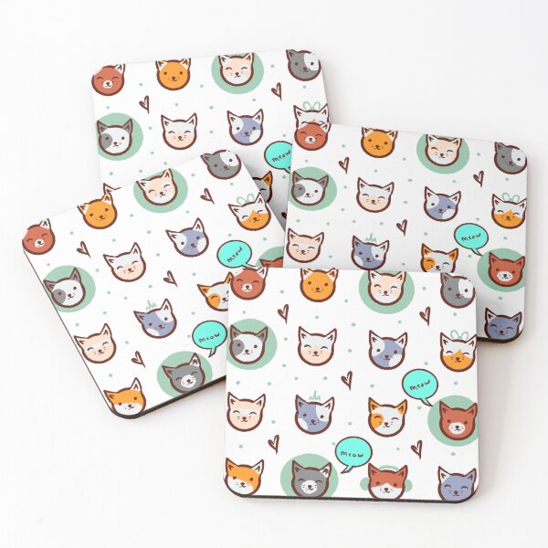 Item preview, Cute Multicolored Cat Pattern designed and sold by WBArtwork.