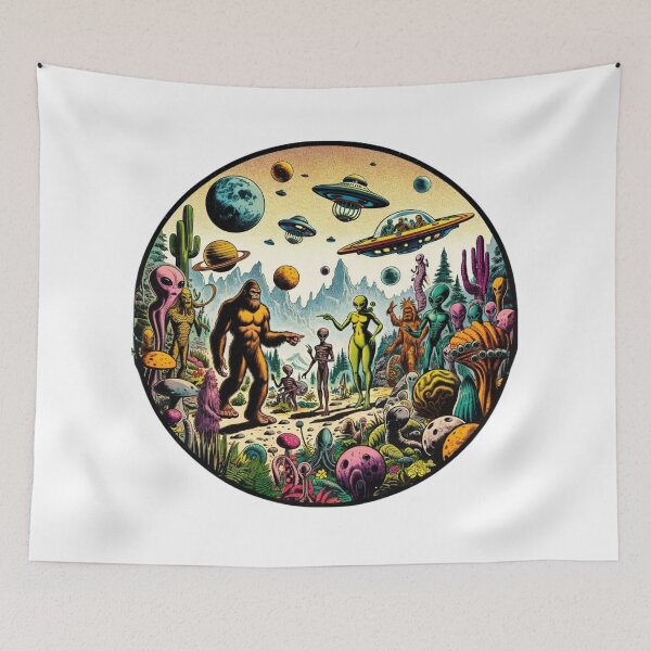 Item preview, Bigfoot And Aliens | Ufo | Believe | Alien Planet Tour designed and sold by ShopCoolStop.