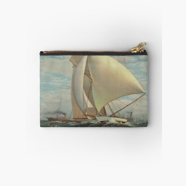 Item preview, Vintage Painting of a Fast Sloop Sailboat (1895) designed and sold by BravuraMedia.