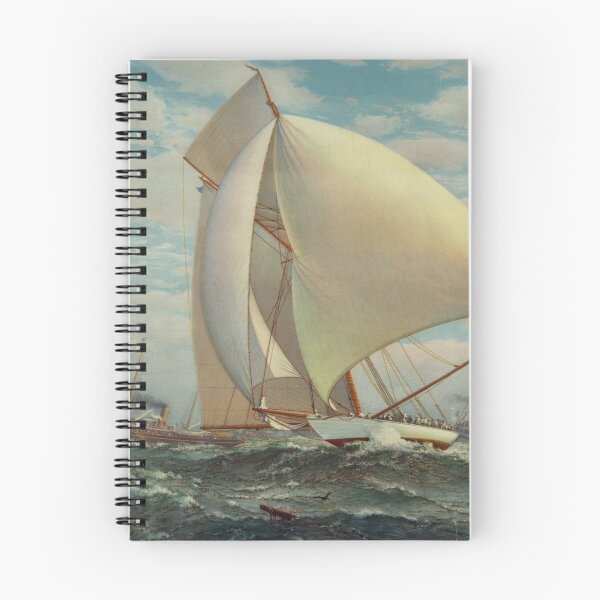 Item preview, Vintage Painting of a Fast Sloop Sailboat (1895) designed and sold by BravuraMedia.
