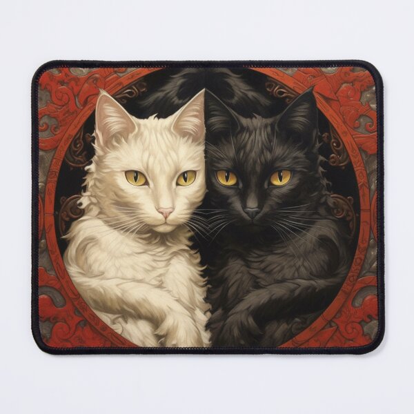Item preview, Dual Purrfection (Black/White) designed and sold by Jemimo.