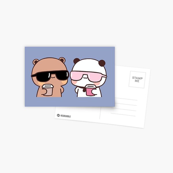 Item preview, DuDu Bear and BuBu Panda having coffee together❤️ designed and sold by Pandety.