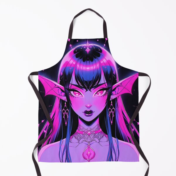 Item preview, Neon Magenta Goth Cyber Elf Anime Girl designed and sold by bubblegoth.