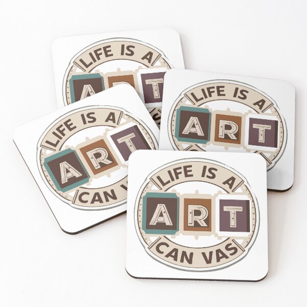 Item preview, Life is a Canvas - Letterpress Art Design designed and sold by NiftyWrx.