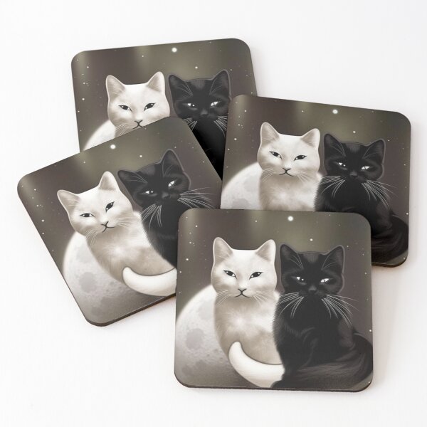 Item preview, Sun and Moon Felines designed and sold by Jemimo.