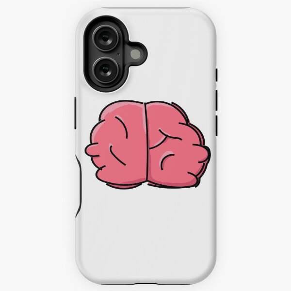 Pink Cartoon Brain iPhone Tough Case