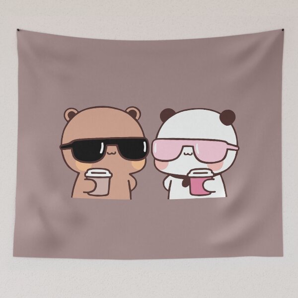 Item preview, BuBu Panda and DuDu Bear and morning coffee designed and sold by Pandety.