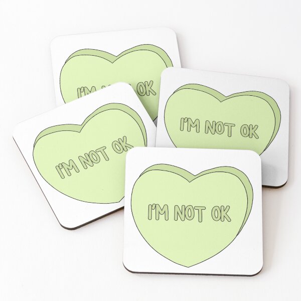 Item preview, I'm not ok (conversation heart) designed and sold by catabethh.
