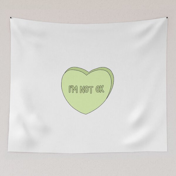 Item preview, I'm not ok (conversation heart) designed and sold by catabethh.