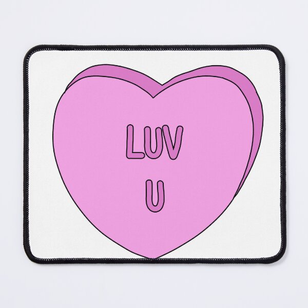 Item preview, Luv u (conversation heart) designed and sold by catabethh.