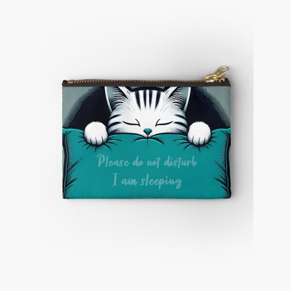 Item preview, Slumbering Kitten Do Not Disturb Sign designed and sold by inkArtistryfine.