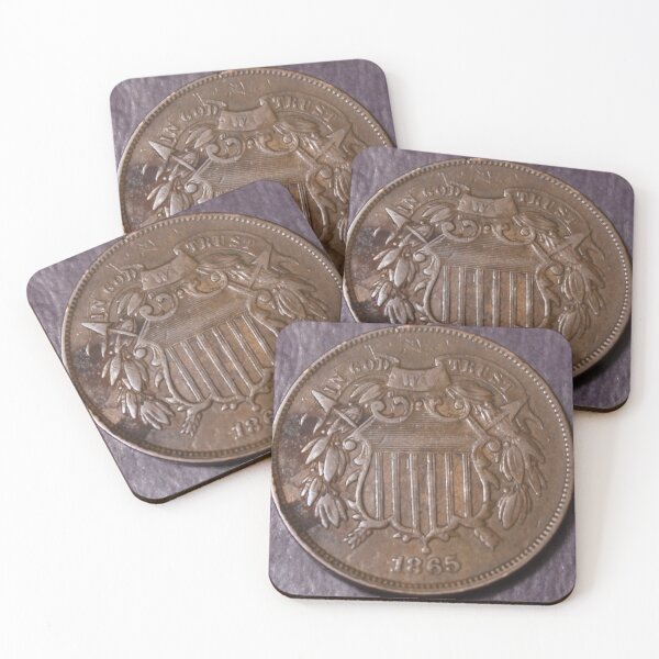Item preview, 1865 Two Cent Piece Near XF designed and sold by coinsxcrochet.