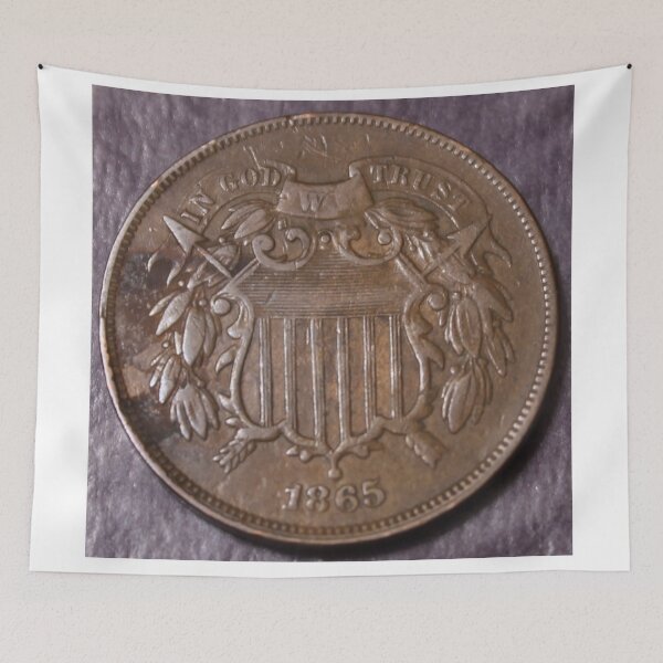 Item preview, 1865 Two Cent Piece Near XF designed and sold by coinsxcrochet.