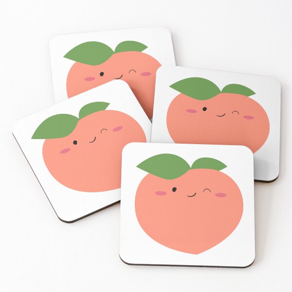 Item preview, Kawaii Winking Peach Fruit  designed and sold by elunemori.